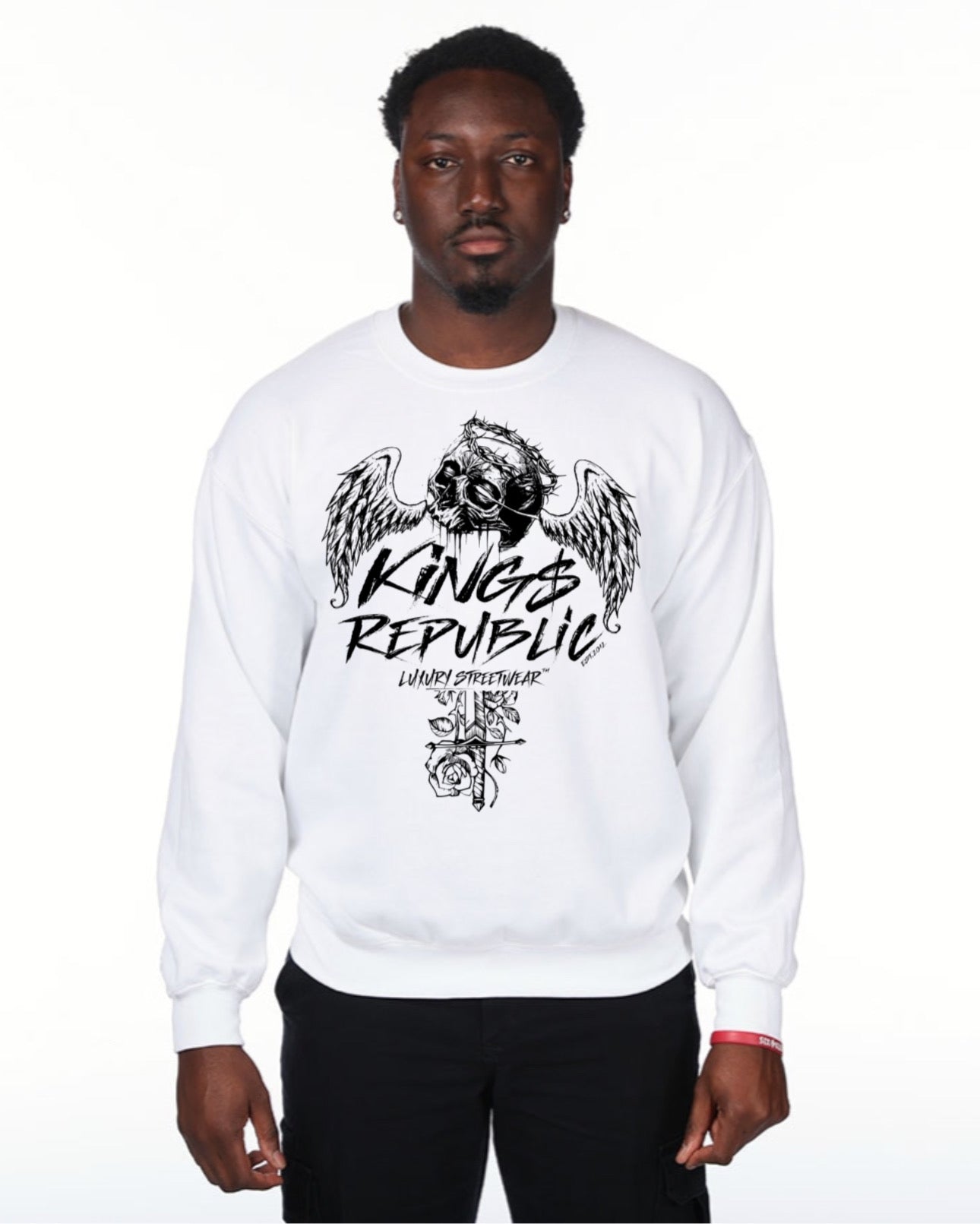 Kings Republic Skull Angel white