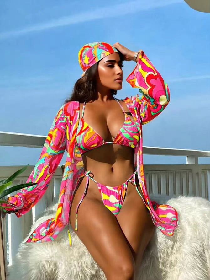 Womens multicolor Bikini Set