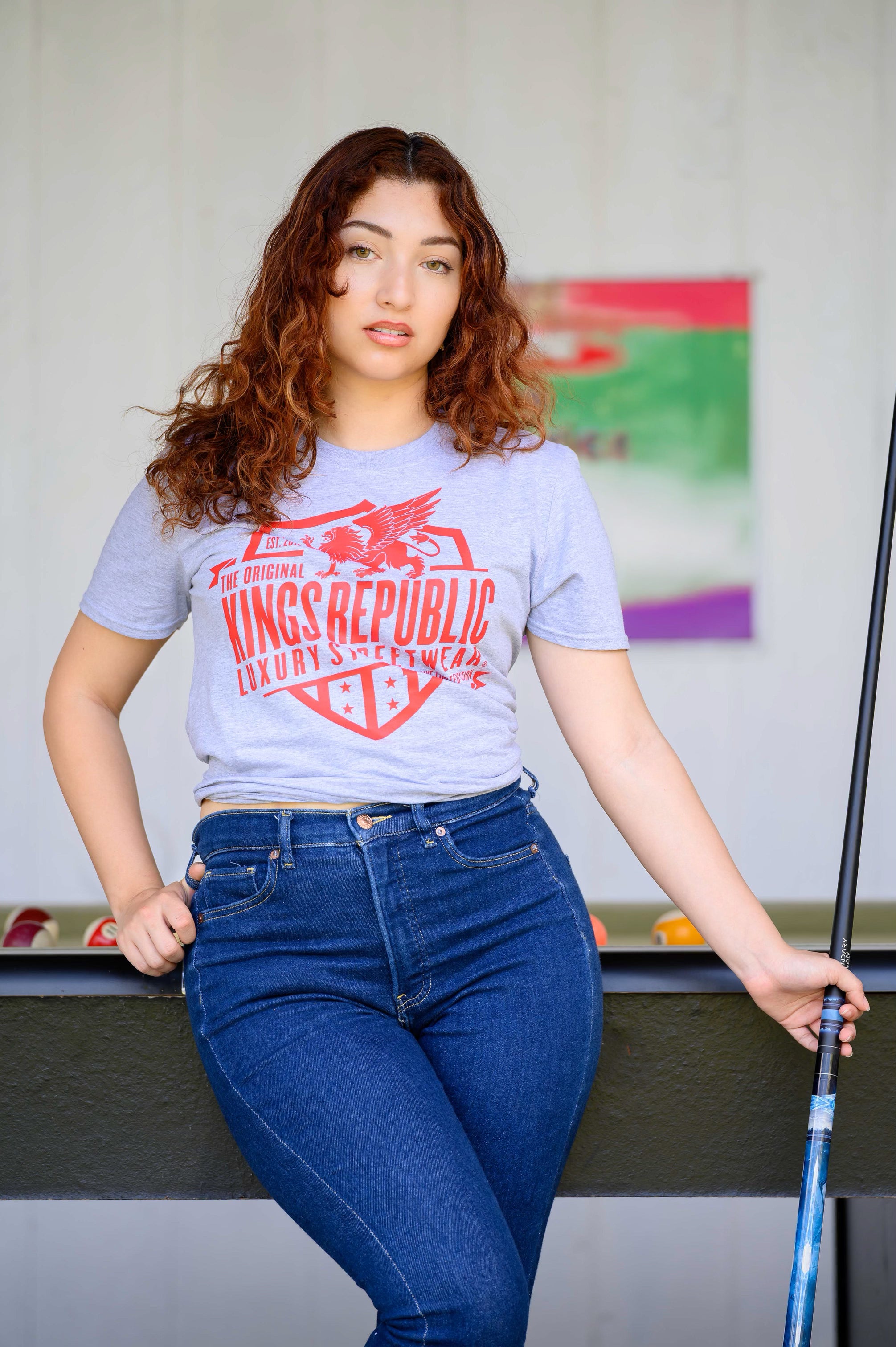 Womens Shield Grey Tee