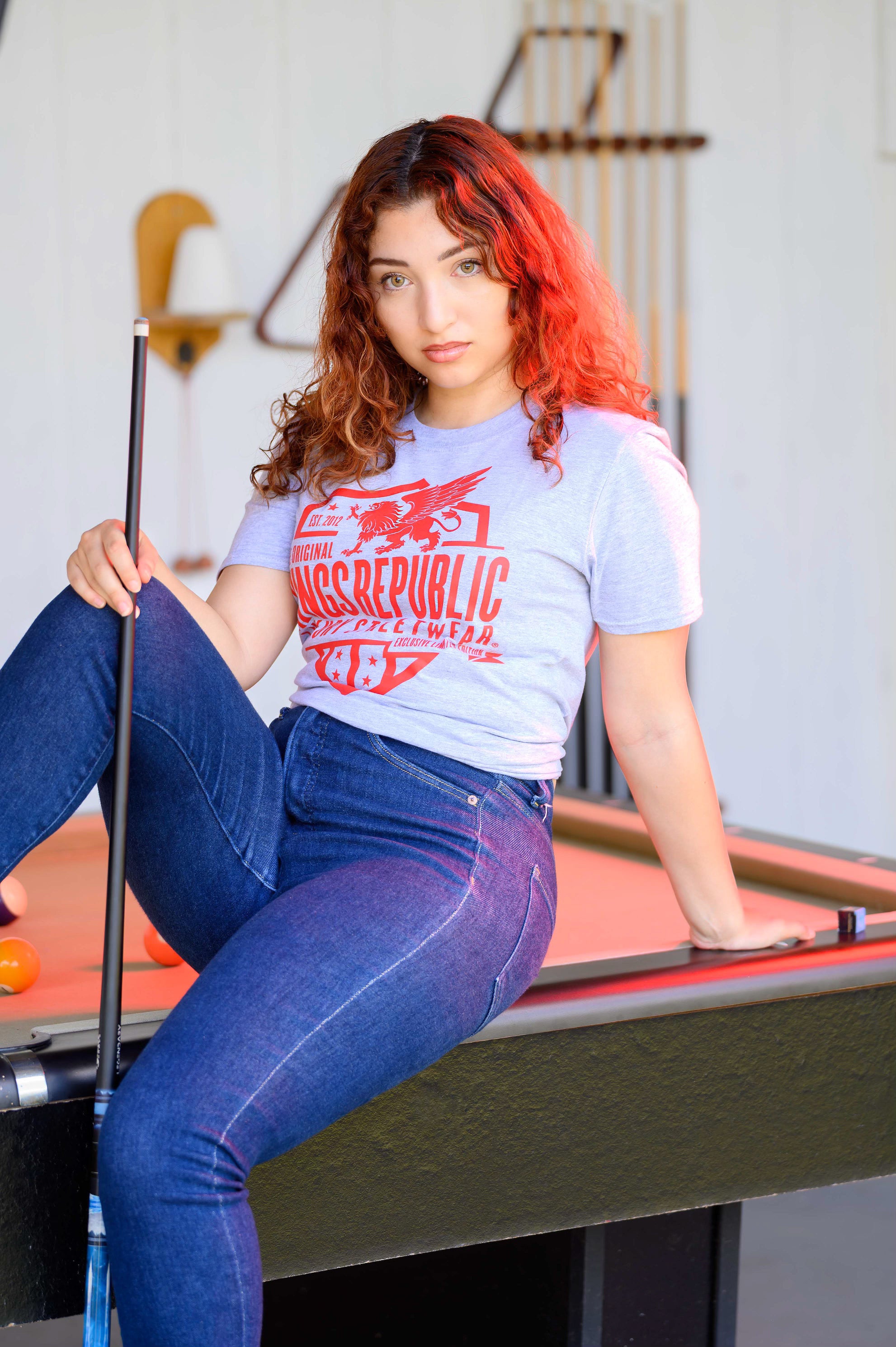 Womens Shield Grey Tee