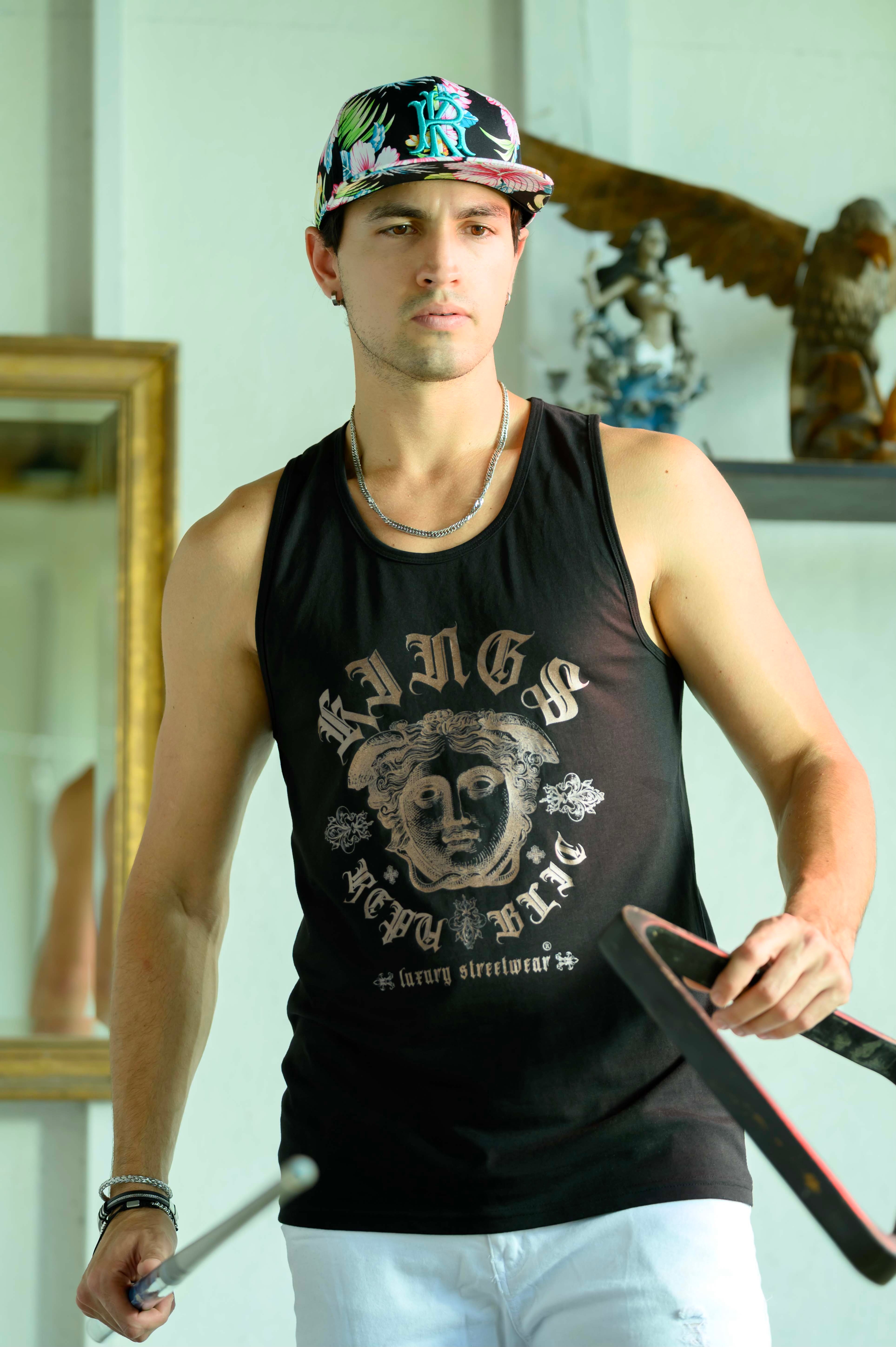 Mens Medusa Rose Tank Top